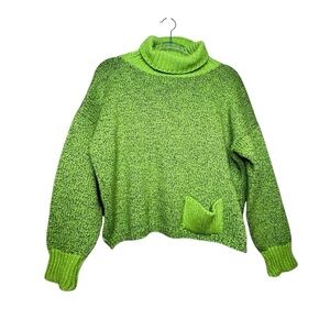 Peter England Nantucket Sweater Womens Blue Green Black Stripe Pocket Pullover